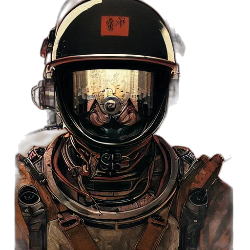 robot, mask, face, jacket transparent PNG cut-out