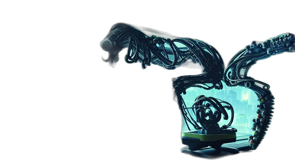 shoes, dragon, hair, mask transparent PNG cut-out