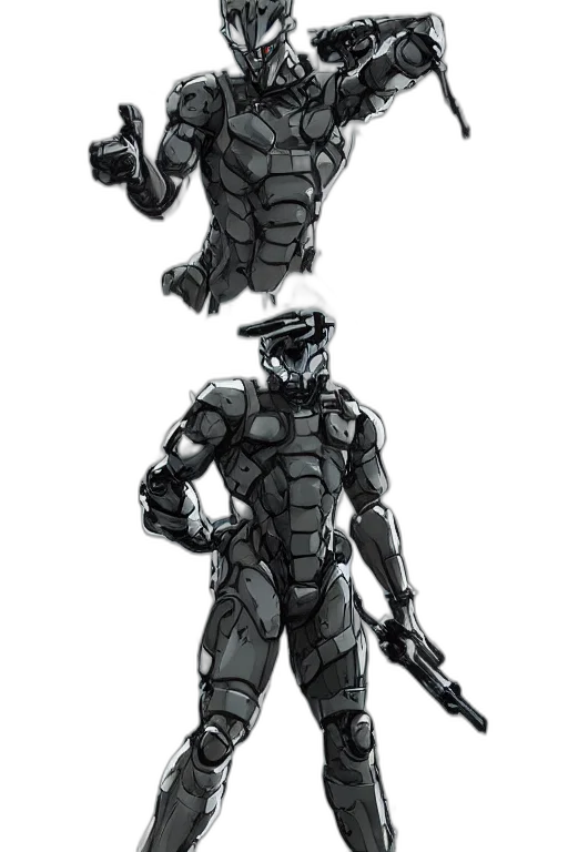 robot, concept art, comic book art, pixel art transparent PNG cut-out