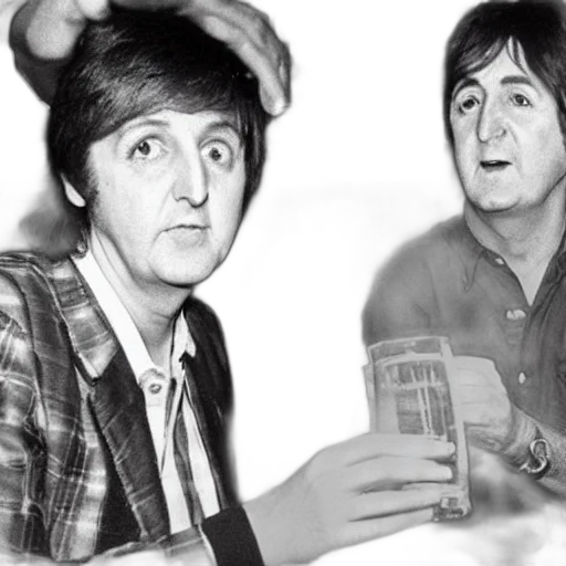 paul, mccartney, old, john transparent PNG cut-out
