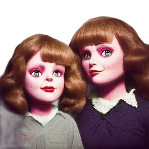 hair, robot, face, 3d render transparent PNG cut-out