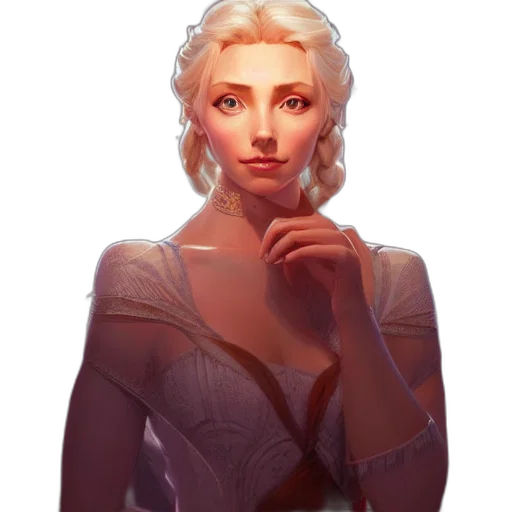 dress, face, crown, staff transparent PNG cut-out