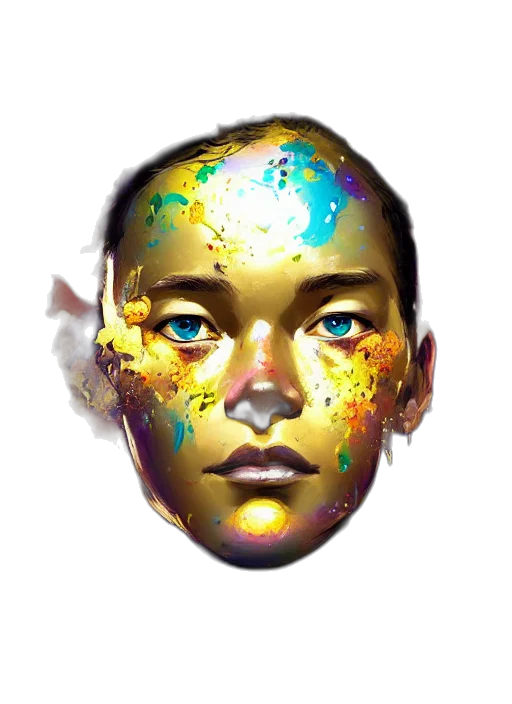 face, mask, robot, crown transparent PNG cut-out