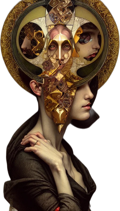mask, face, crown, jewelry transparent PNG cut-out