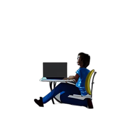 furniture, staff, robot, 3d render transparent PNG cut-out