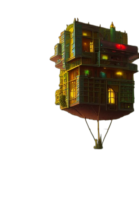 building, furniture, robot, umbrella transparent PNG cut-out