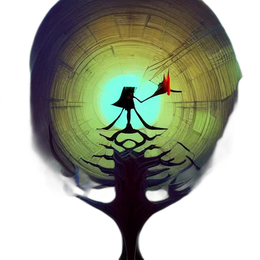 umbrella, mask, hat, staff transparent PNG cut-out