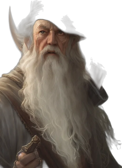 dragon, face, hat, staff transparent PNG cut-out