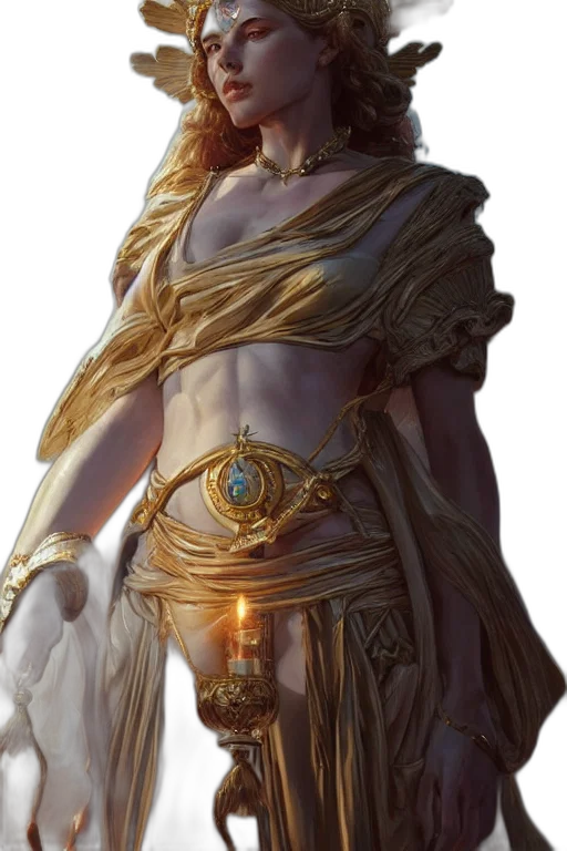 dress, jewelry, sword, staff transparent PNG cut-out
