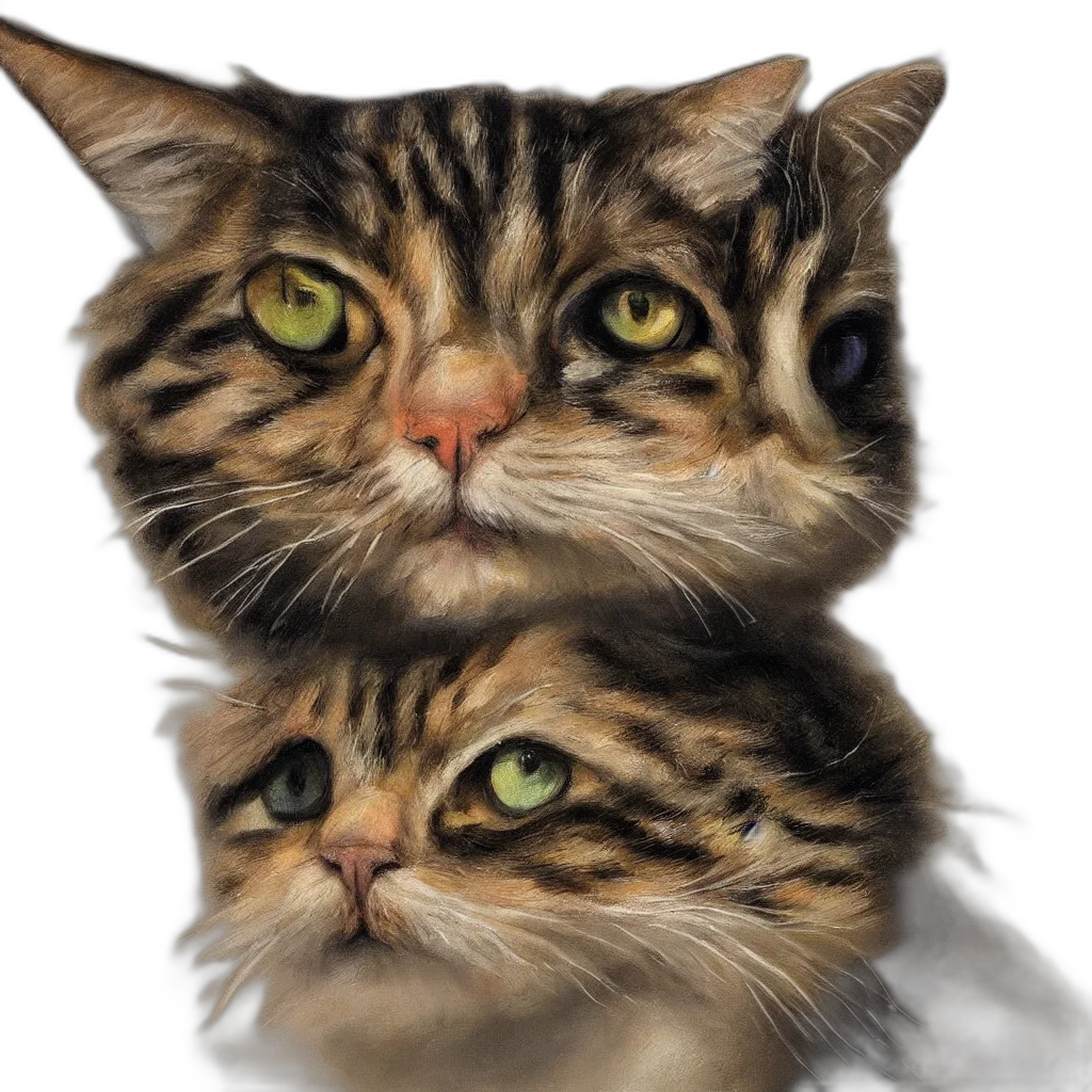 animal, photorealistic, oil painting, fantasy art transparent PNG cut-out