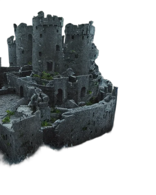 crown, dragon, building, 3d render transparent PNG cut-out