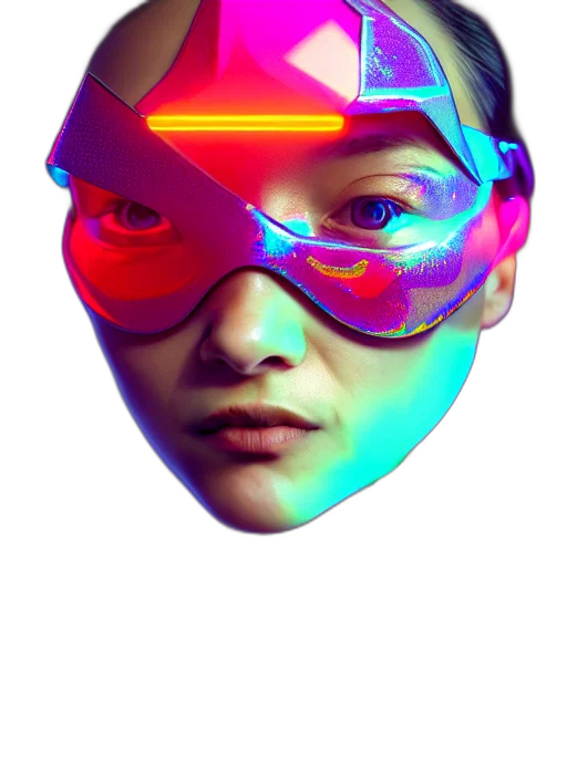 mask, face, robot, crown transparent PNG cut-out