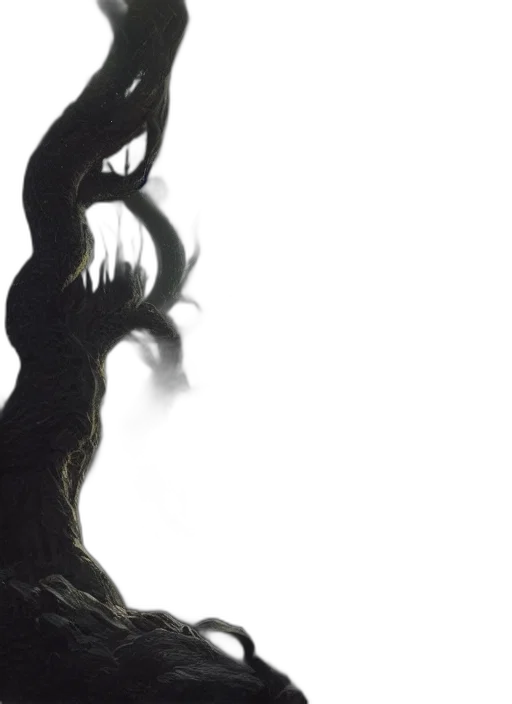 tree, hair, creature, dragon transparent PNG cut-out