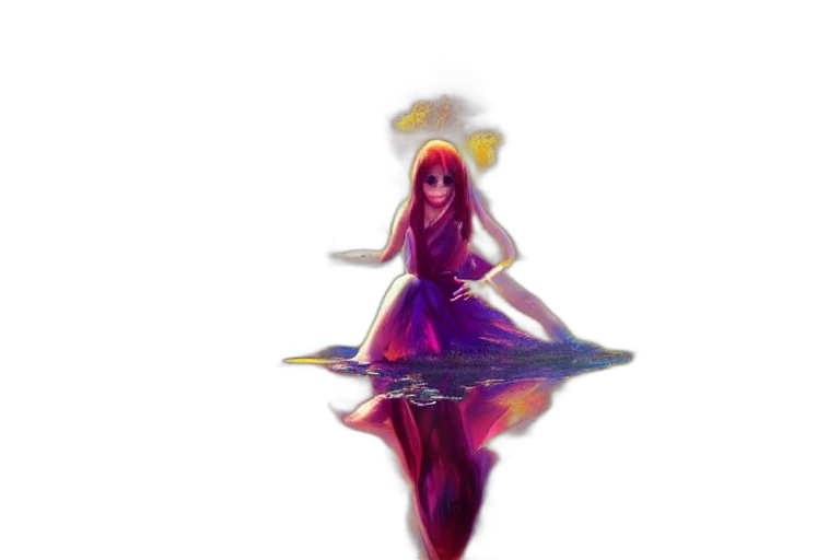 dress, staff, umbrella, crown transparent PNG cut-out