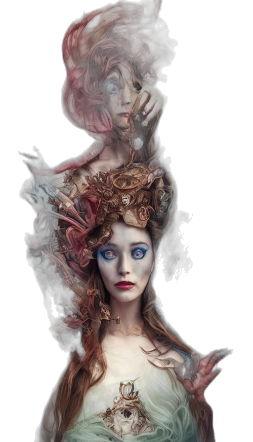 hair, crown, mask, face transparent PNG cut-out