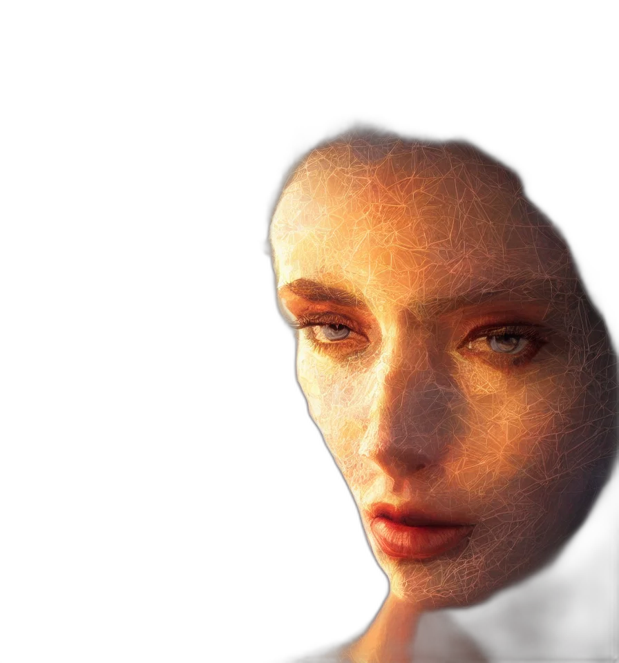 face, robot, mask, creature transparent PNG cut-out