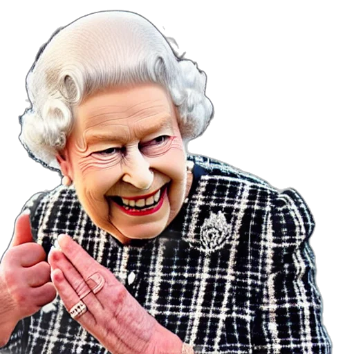 crown, queen, england, grinning transparent PNG cut-out