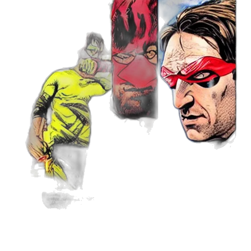 mask, comic book art, concept art, watercolor transparent PNG cut-out