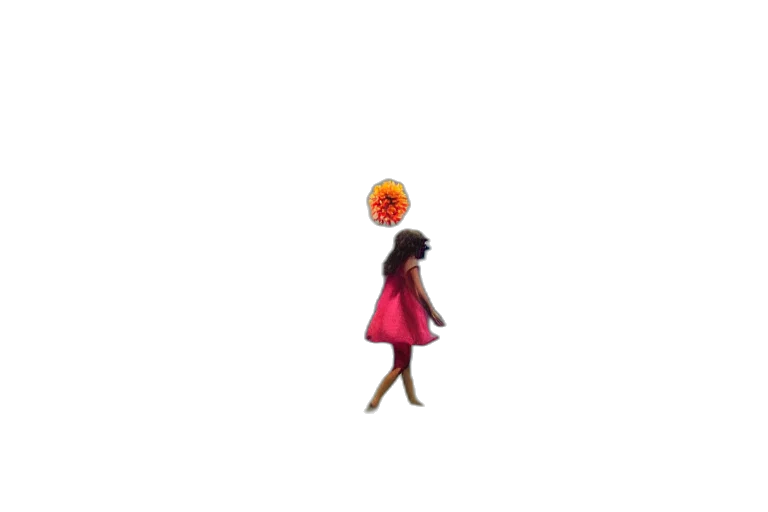 dress, umbrella, creature, staff transparent PNG cut-out