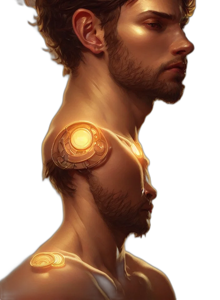 robot, face, jewelry, concept art transparent PNG cut-out