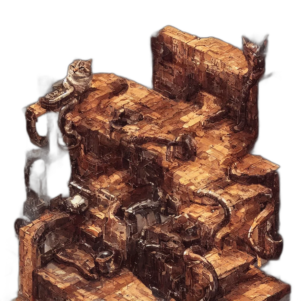 furniture, crown, robot, weapon transparent PNG cut-out