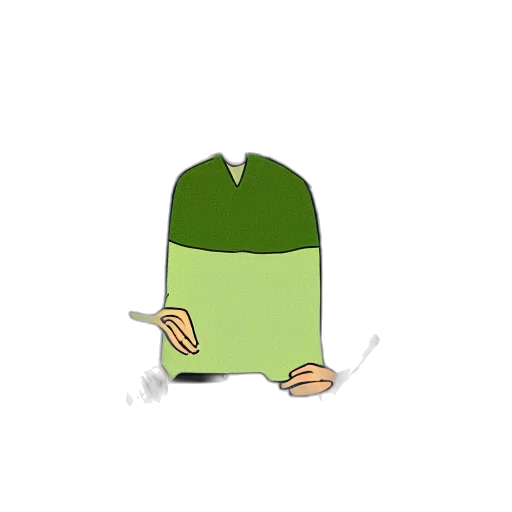 hat, staff, jacket, creature transparent PNG cut-out