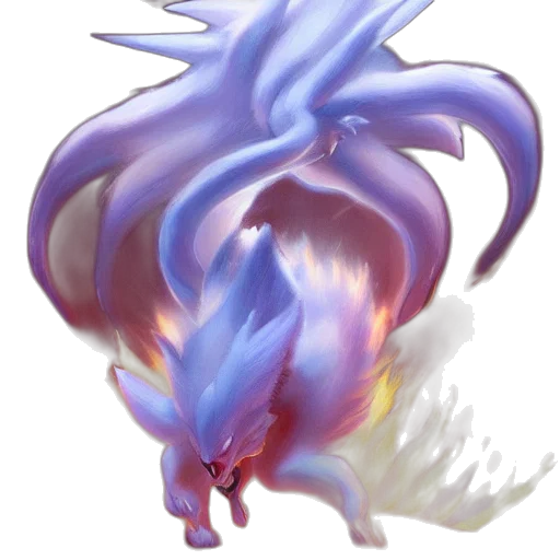dragon, hair, creature, staff transparent PNG cut-out