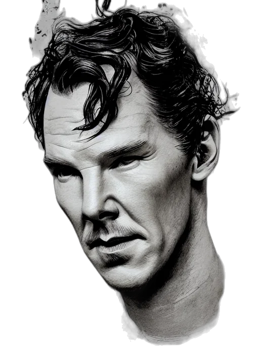 face, mask, creature, photorealistic transparent PNG cut-out