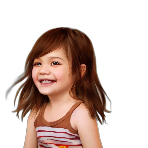 face, hair, dress, photorealistic transparent PNG cut-out