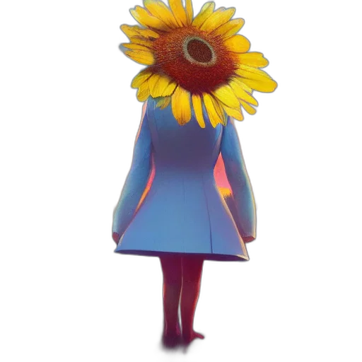flower, dress, staff, crown transparent PNG cut-out