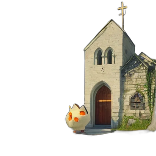building, 3d render, concept art, pixel art transparent PNG cut-out