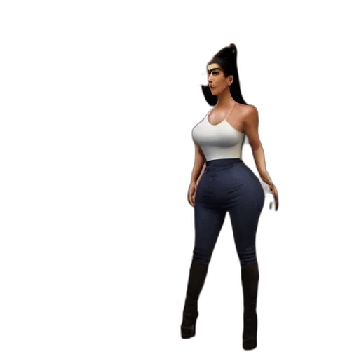 dress, 3d render, concept art, cartoon transparent PNG cut-out
