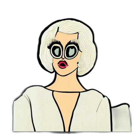 face, jacket, jewelry, cartoon transparent PNG cut-out