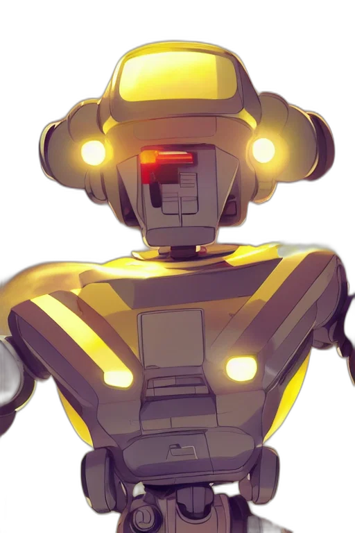 robot, concept art, 3d render, pixel art transparent PNG cut-out