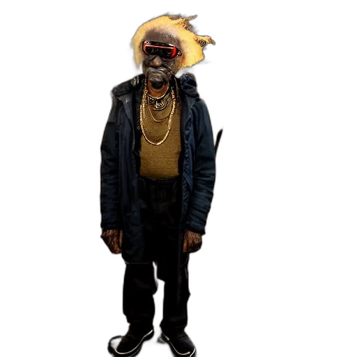 jacket, mask, animal, staff transparent PNG cut-out