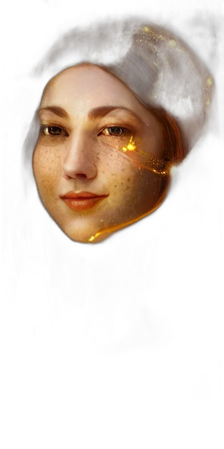 face, mask, crown, robot transparent PNG cut-out