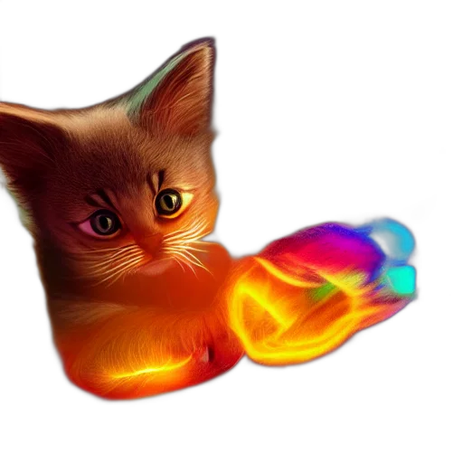 animal, creature, 3d render, vaporwave transparent PNG cut-out