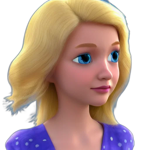 face, dress, crown, 3d render transparent PNG cut-out