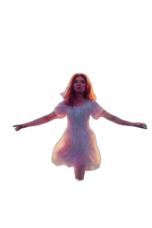dress, creature, hair, face transparent PNG cut-out