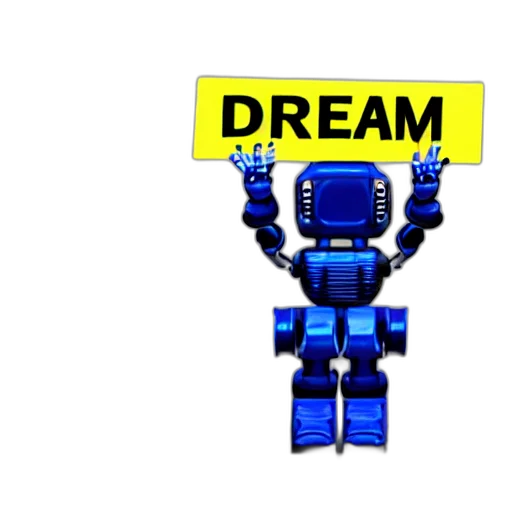 robot, staff, 3d render, pixel art transparent PNG cut-out