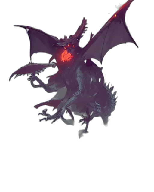 dragon, creature, staff, mask transparent PNG cut-out