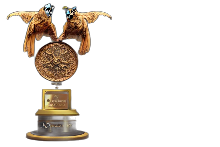 dragon, jewelry, 3d render, trophy transparent PNG cut-out