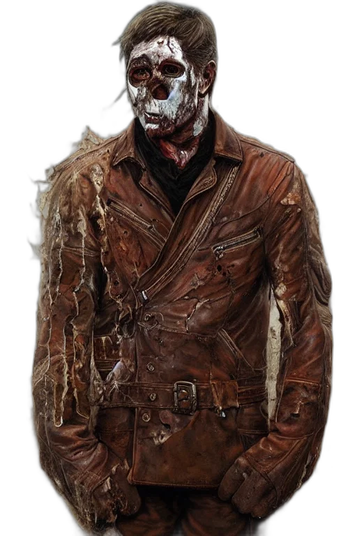 jacket, mask, face, comic book art transparent PNG cut-out
