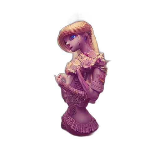 dress, robot, staff, 3d render transparent PNG cut-out