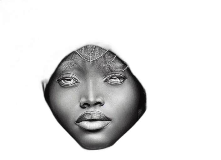 face, crown, mask, hair transparent PNG cut-out