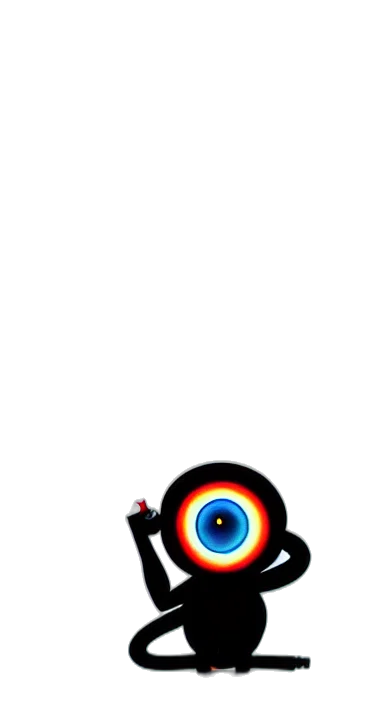 robot, staff, creature, face transparent PNG cut-out