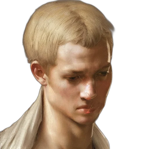 face, hair, staff, crown transparent PNG cut-out