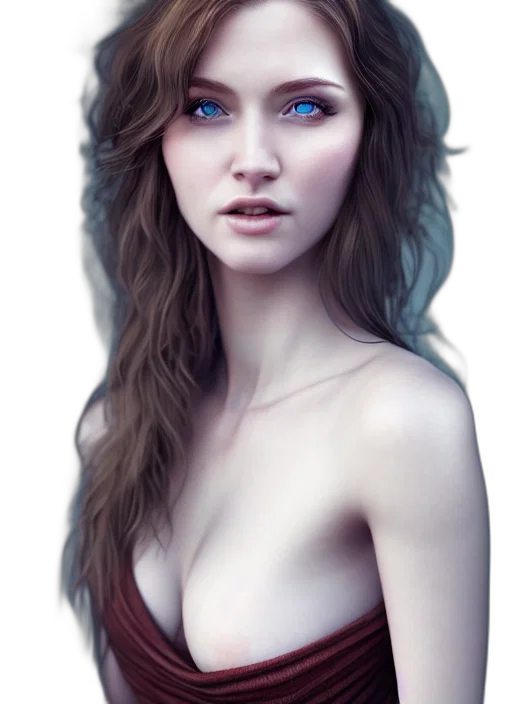 face, dress, jewelry, hair transparent PNG cut-out