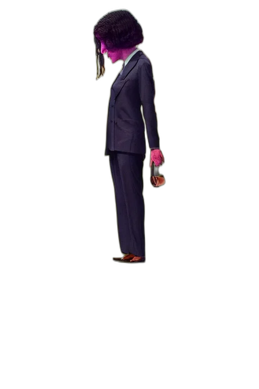 staff, jacket, hair, hat transparent PNG cut-out