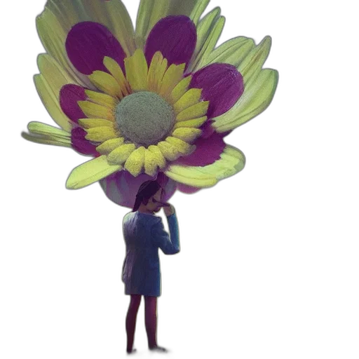 flower, umbrella, staff, crown transparent PNG cut-out